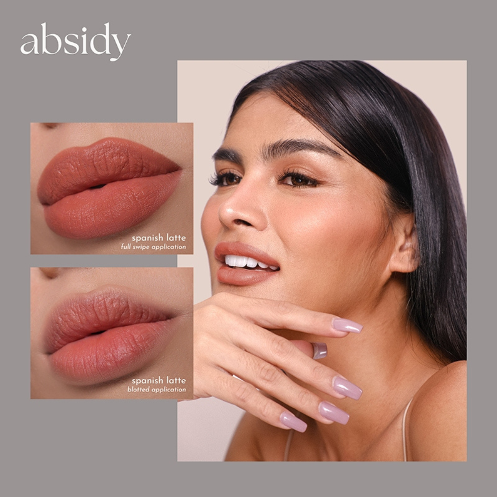 Absidy Beauty Cashmere Kiss Matte Lipstick Heart Evangelista Swatches Lips Arm Swatches Spanish Latte