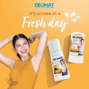 Deonat Papaya Mineral Deodorant Roll On Extra Brightening 65ml