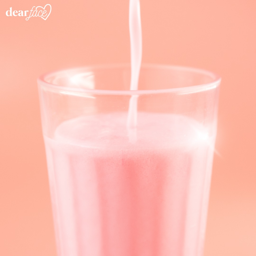 Dear Face Beauty Milk Strawberries and Cream - Ashwagandha +Glutathione + Collagen Drink Visual