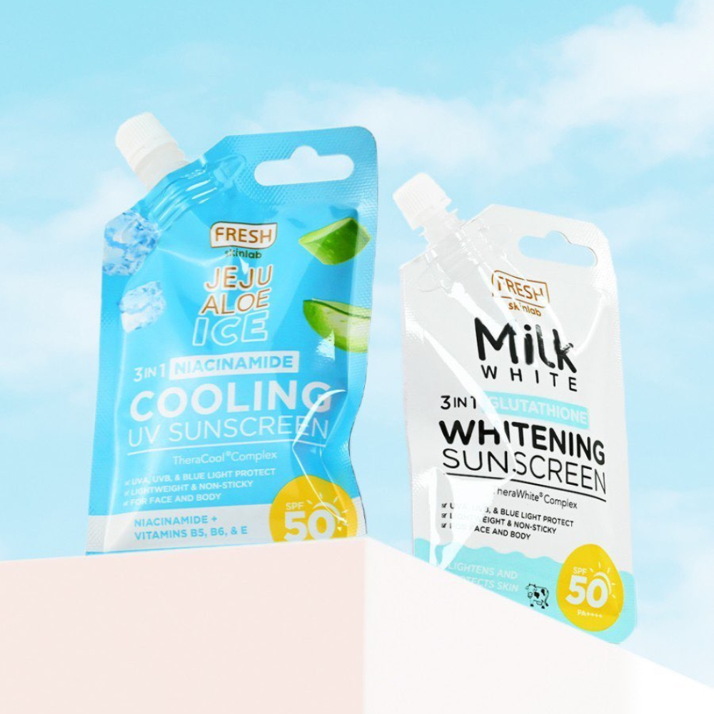 Fresh Skinlab Philippines Jeju Aloe Ice 3 in 1 Niacinamide Cooling UV Sunscreen Sachet