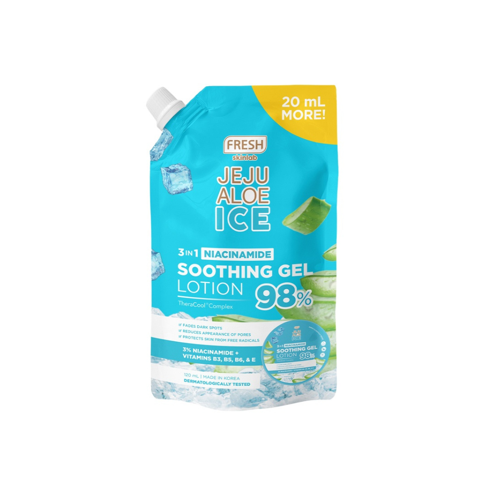 Jeju Aloe Ice 3 in 1 Niacinamide Soothing Gel Lotion 120ml