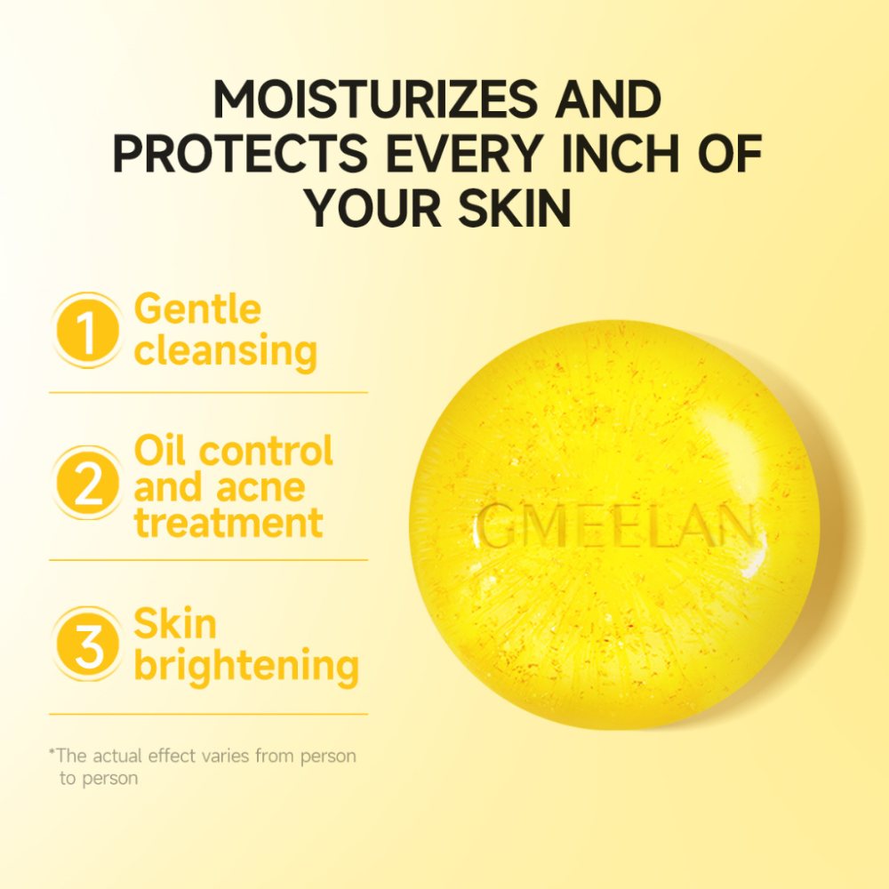 Gmeelan Calendula Gold Brightening Essential Oil Soap 24k