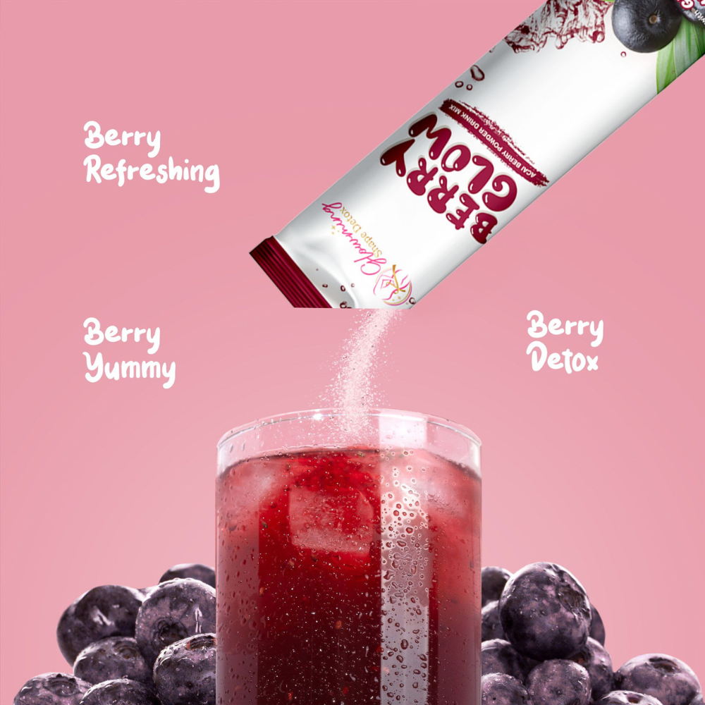 Glowming Shape Detox Premium Berry Glow Acai Berry Juice Drink Cris Cosmetics