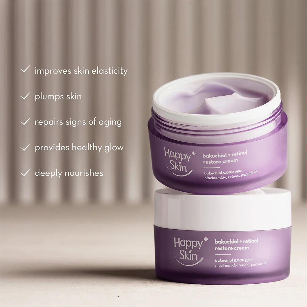 Happy Skin Bakuchiol + Retinol Restore Cream