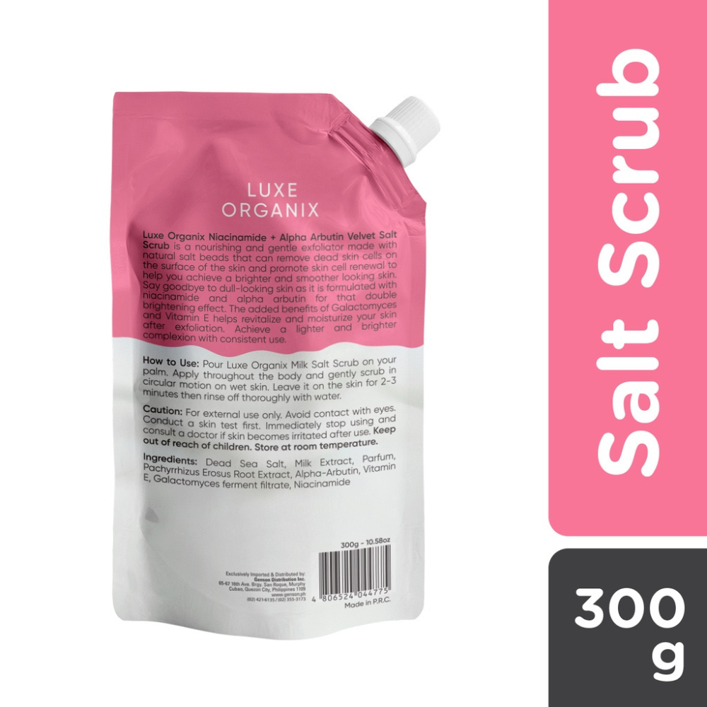 Niacinamide + Alpha Arbutin Velvet Shower Salt Scrub 300g