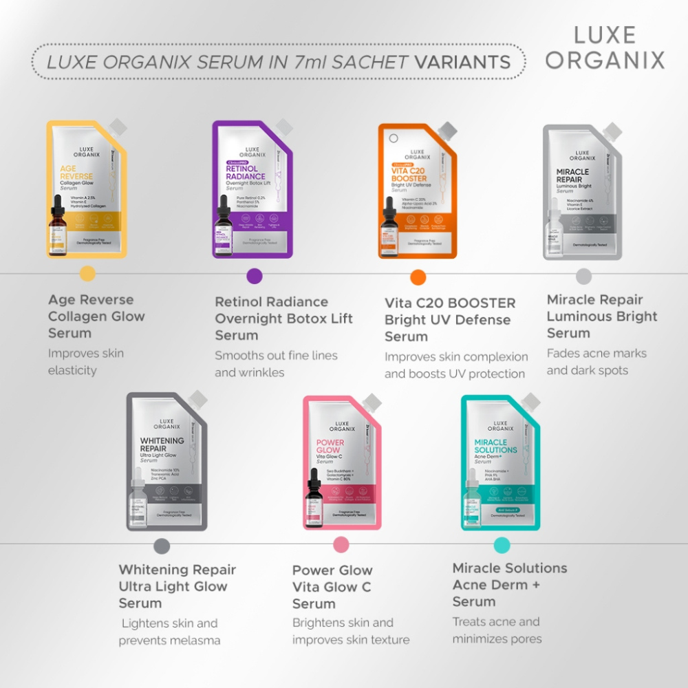 Luxe Organix Retinol Radiance Overnight Botox Lift Serum Sachet