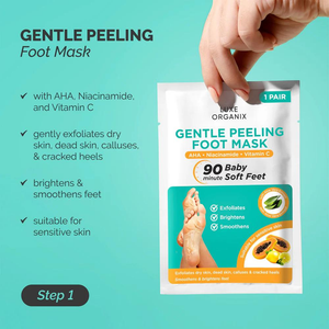 Luxe Organix Gentle Peeling Foot Mask- 1 Pair