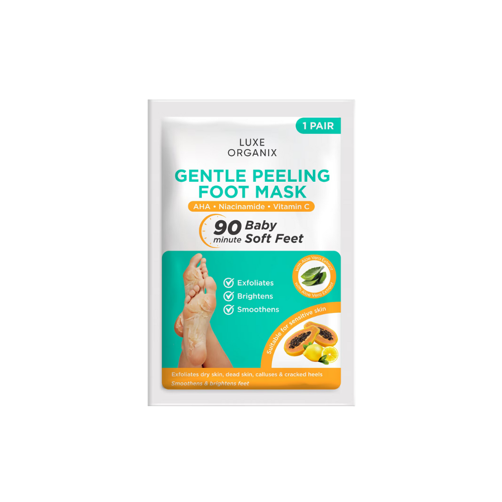 Luxe Organix Gentle Peeling Foot Mask- 1 Pair