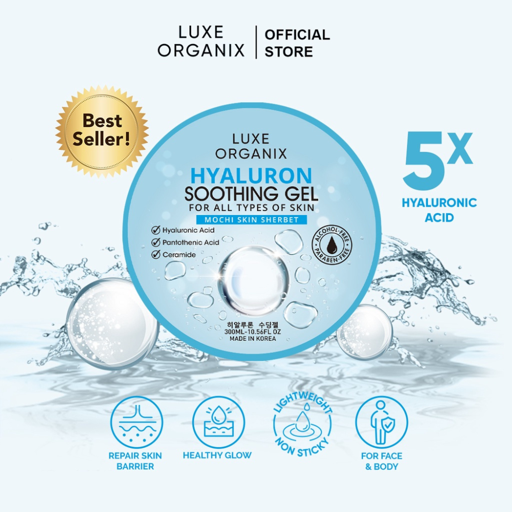 Luxe Organix Hyaluron Soothing Gel Youthful White 200ml Pouch