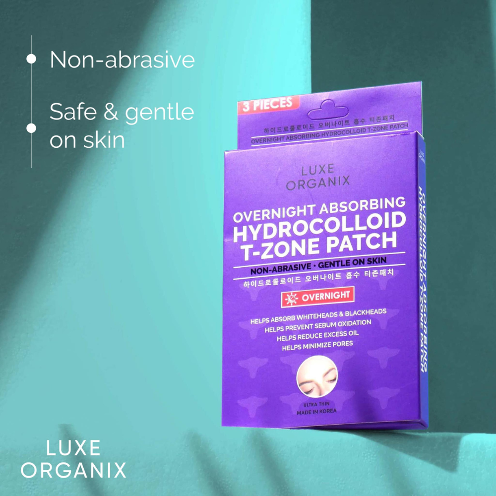 Luxe Organix Overnight Absorbing Hydrocolloid T-zone Patch -Ultra Thin 3 pcs