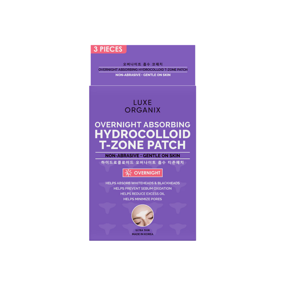 Luxe Organix Overnight Absorbing Hydrocolloid T-zone Patch -Ultra Thin 3 pcs