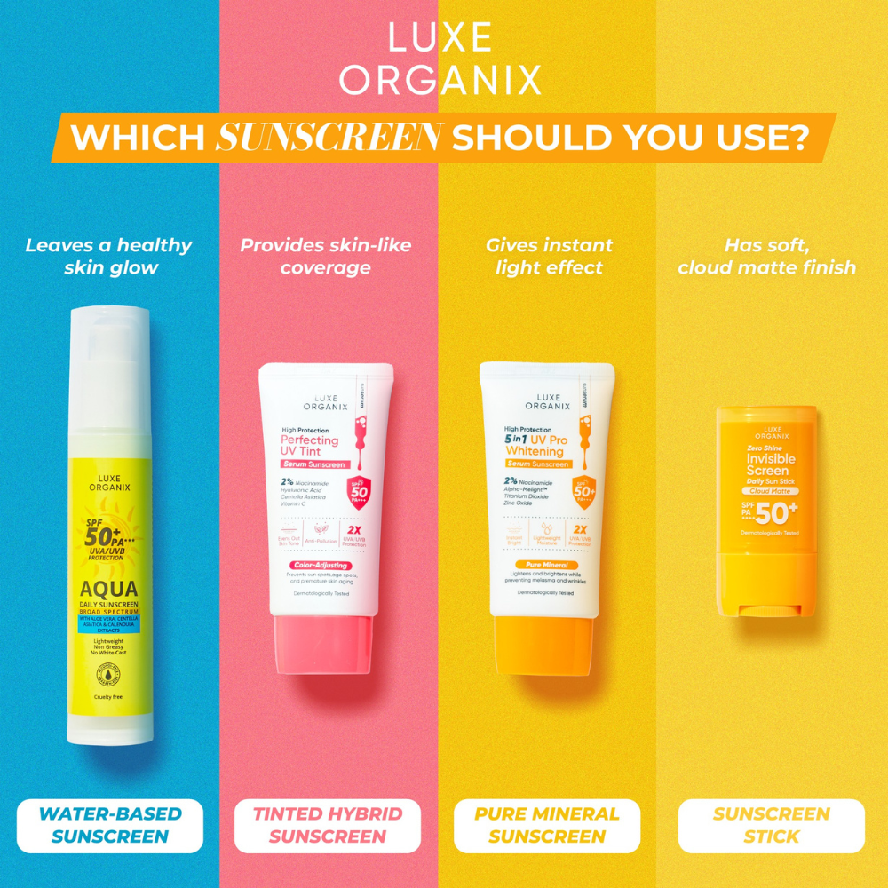 Luxe Organix Zero Shine Invisible Screen Daily Sun Stick -Cloud Matte