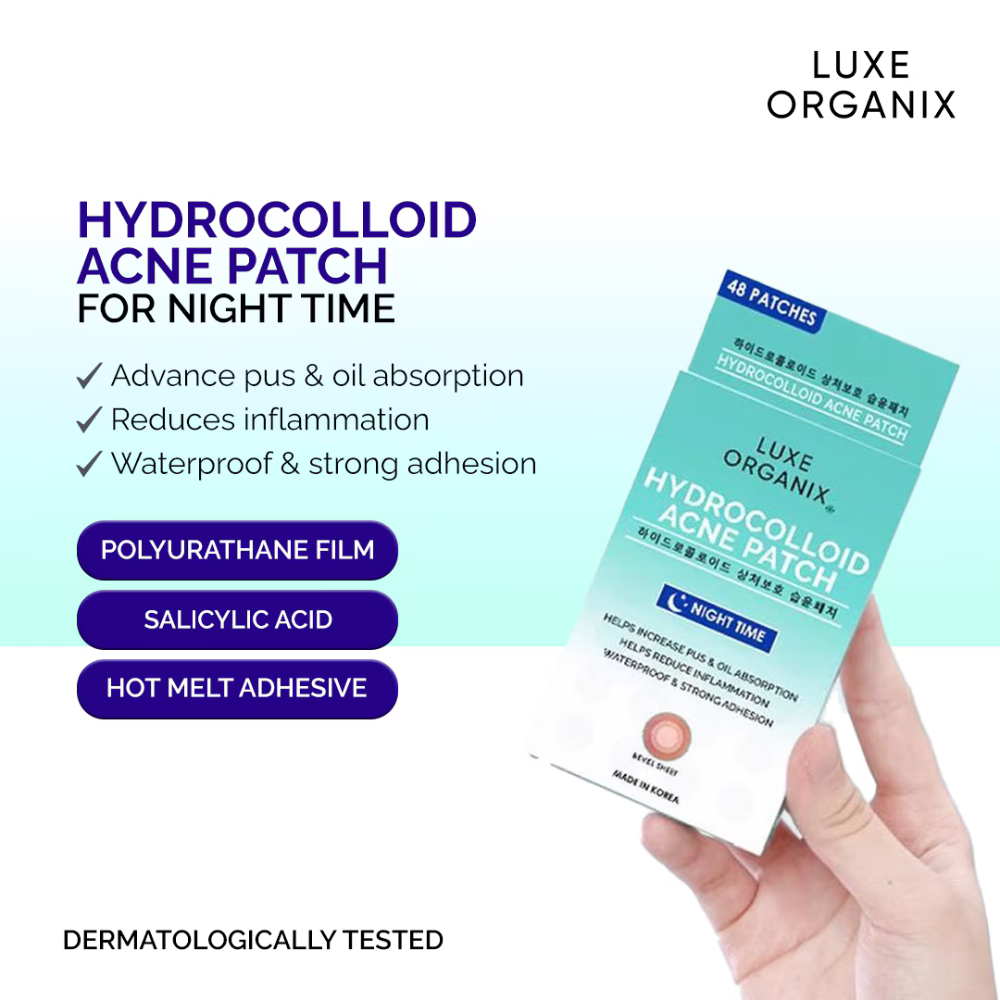 Luxe Organix Hydrocolloid Acne Spot Patch -Night Time 48 pcs