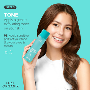 Luxe Organix Miracle Solutions AHA/BHA Tea Tree Pore Clarifying Treatment Toner 150ml
