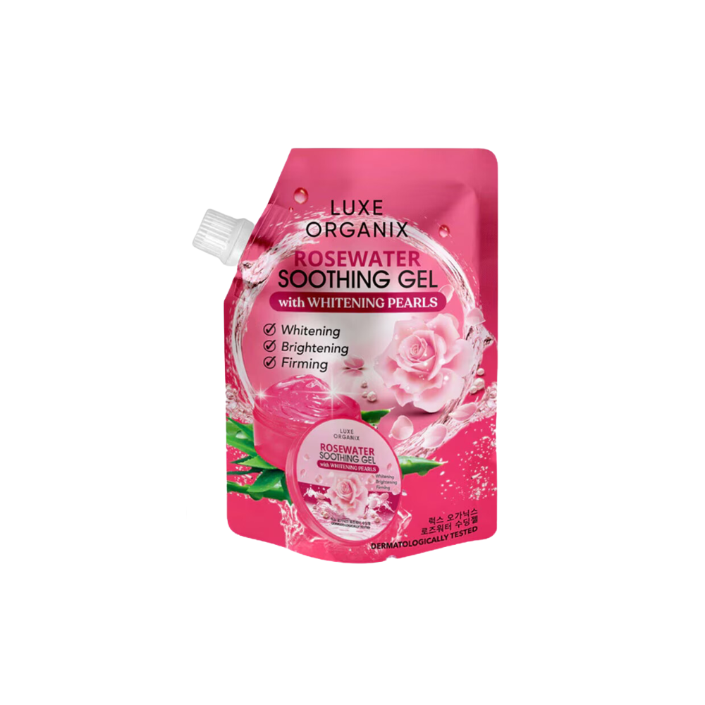 Luxe Organix Rosewater Soothing Gel with Whitening Pearls 100ml