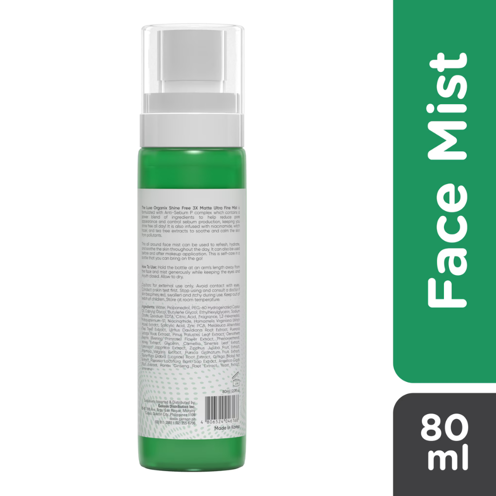 Luxe Organix Shine Free 3x Matte Ultra Fine Mist 80ml