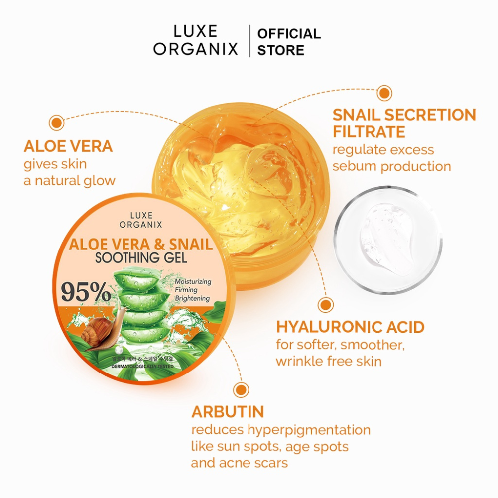 Luxe Organix Aloe Vera & Snail Soothing Gel