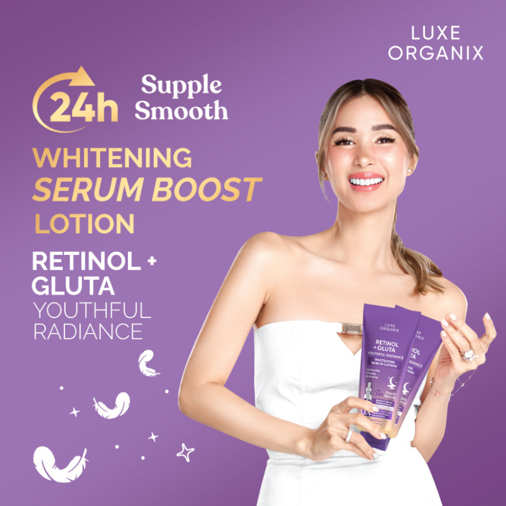 Luxe Organix Retinol + Gluta Youthful Radiance Whitening Serum Lotion 350ml