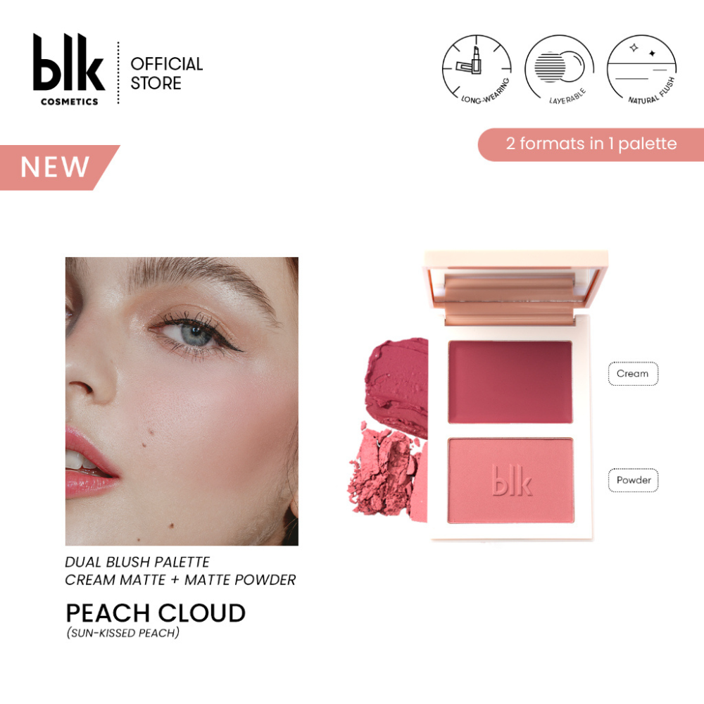 Blk Cosmetics Daydream Dual Blush Palette - Matte Cream + Matte Powder