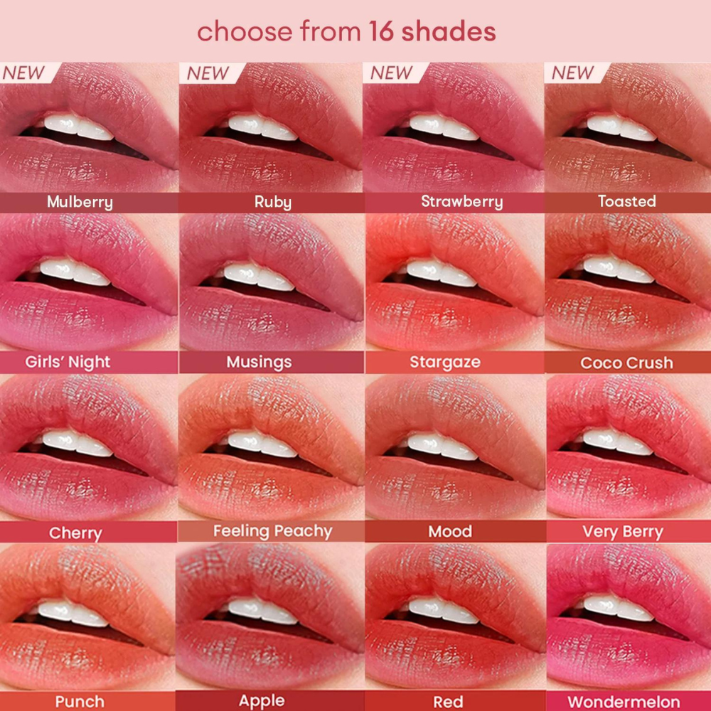 blk cosmetics Lip and Cheek Water Tint Swatches
