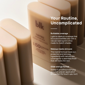 blk cosmetics  Tinted Sunscreen Sticks - Matte Finish Sweat/Water Resistant