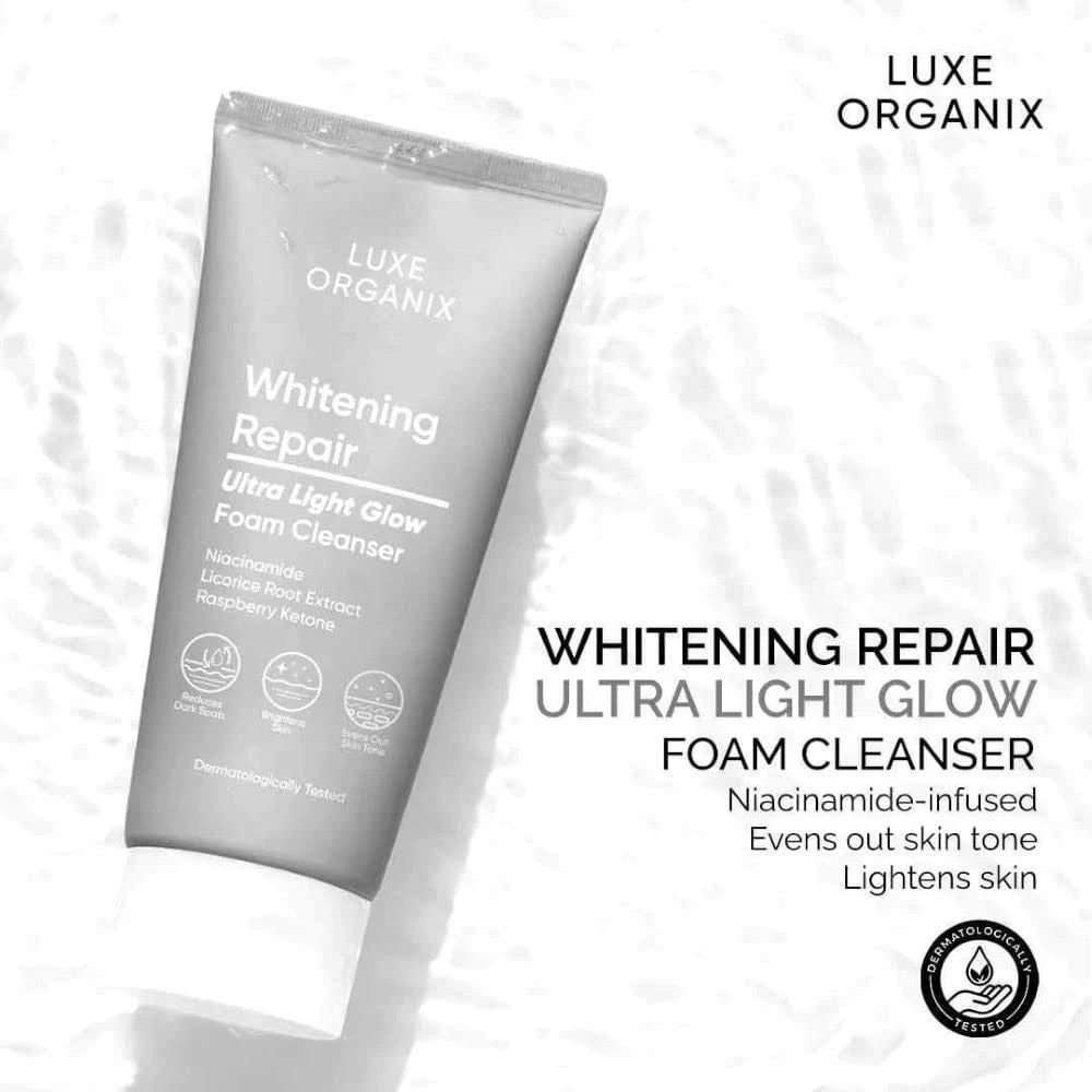 Luxe Organix Whitening Repair Ultra Light Glow Foam Cleanser