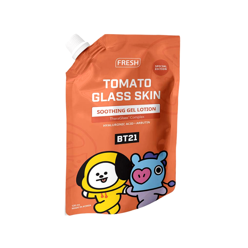 BT21 FRESH Tomato Glass Skin Soothing Gel Lotion 120ml