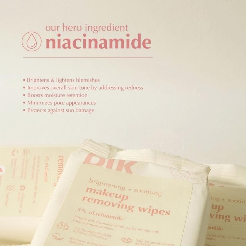 blk skin brightening & soothing makeup removing wipes+niacinamide