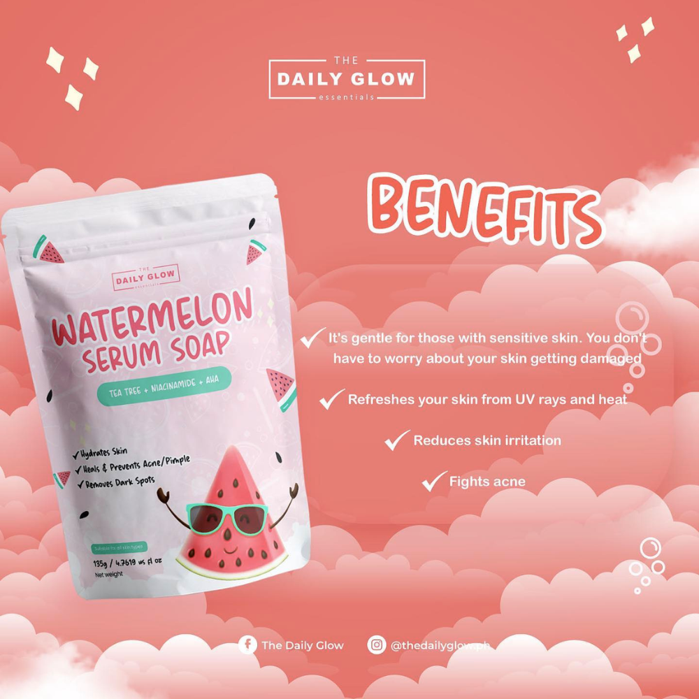Watermelon Serum Soap 135g The Daily Glow