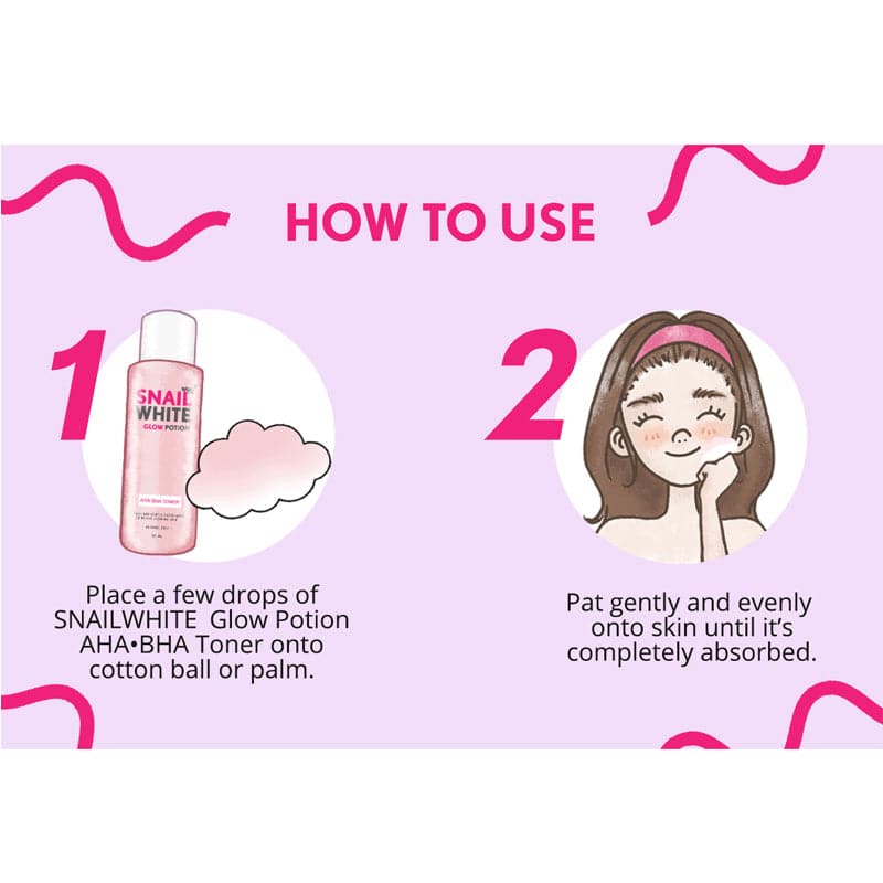 SNAILWHITE Glow Potion AHA-BHA Toner How to Use
