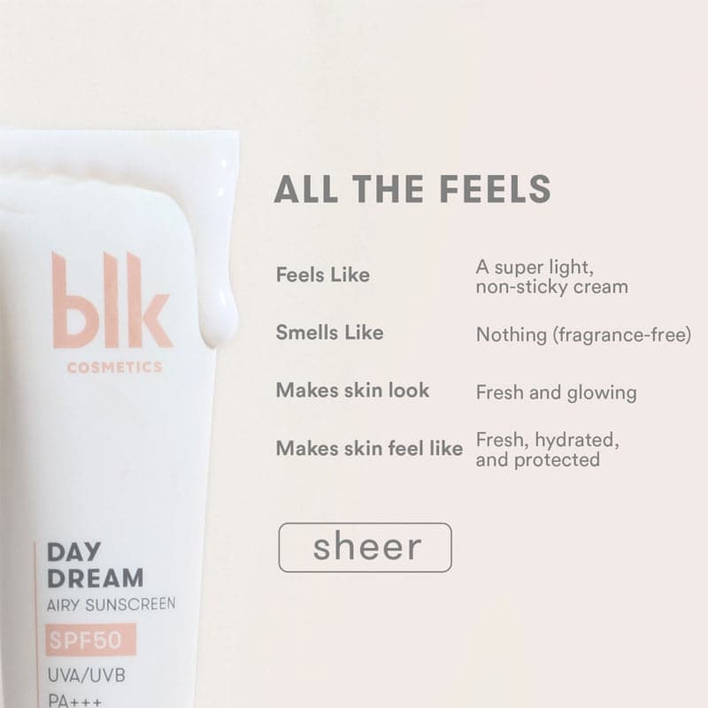 BLK Cosmetics Day Dream Airy Sunscreen - Sheer