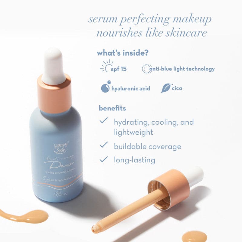Happy Skin Fresh Dew Cooling Serum Foundation - Light Beige