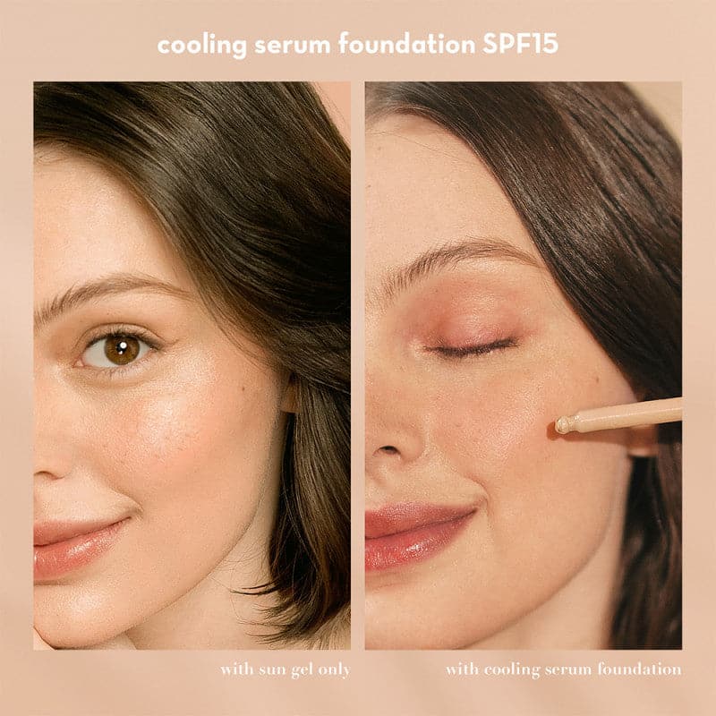 Happy Skin Fresh Dew Cooling Serum Foundation - Light Beige
