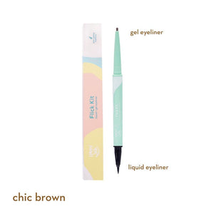 Happy Skin Flick Kit Liquid + Gel Eyeliner In Chic Brown