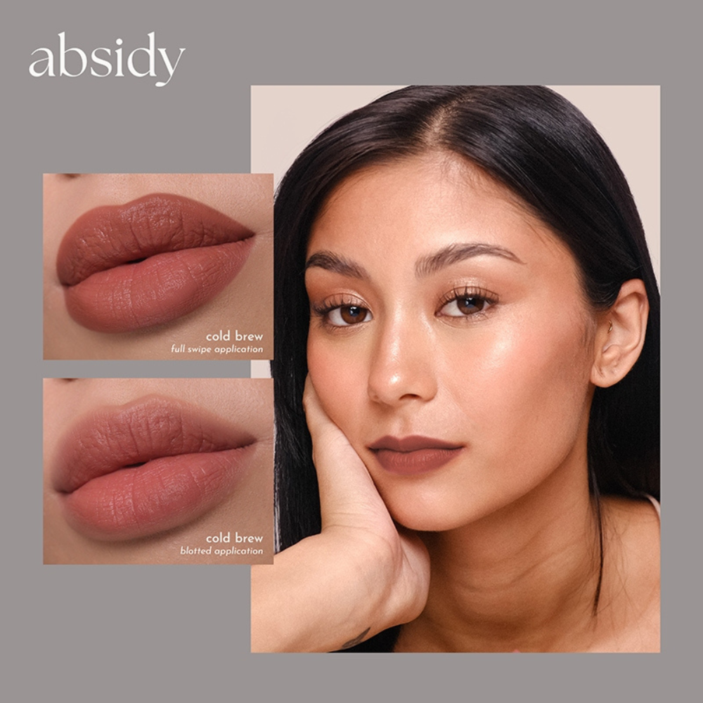 Absidy Beauty Cashmere Kiss Matte Lipstick Heart Evangelista Cold brew