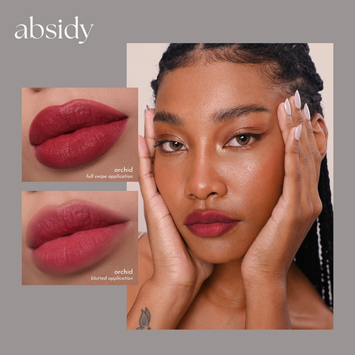 Absidy Beauty Cashmere Kiss Matte Lipstick Heart Evangelista Swatches Lips Arm Swatches Orchid