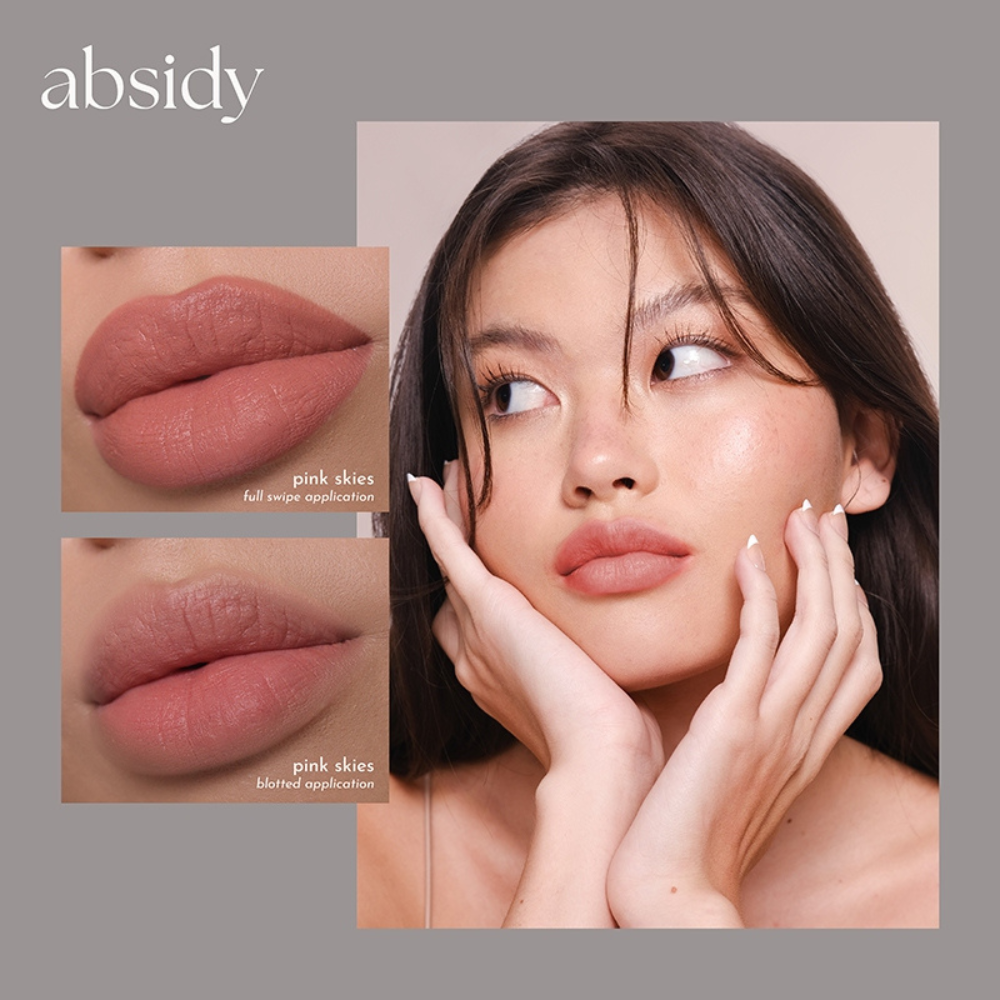 Absidy Beauty Cashmere Kiss Matte Lipstick Heart Evangelista Swatches Lips Arm Swatches Pink skies