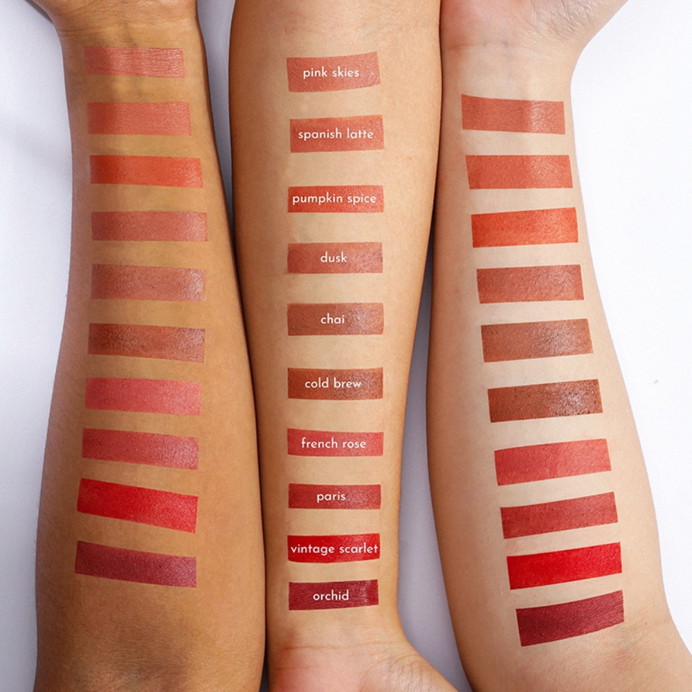 Absidy Beauty Cashmere Kiss Matte Lipstick Heart Evangelista Chai Swatches