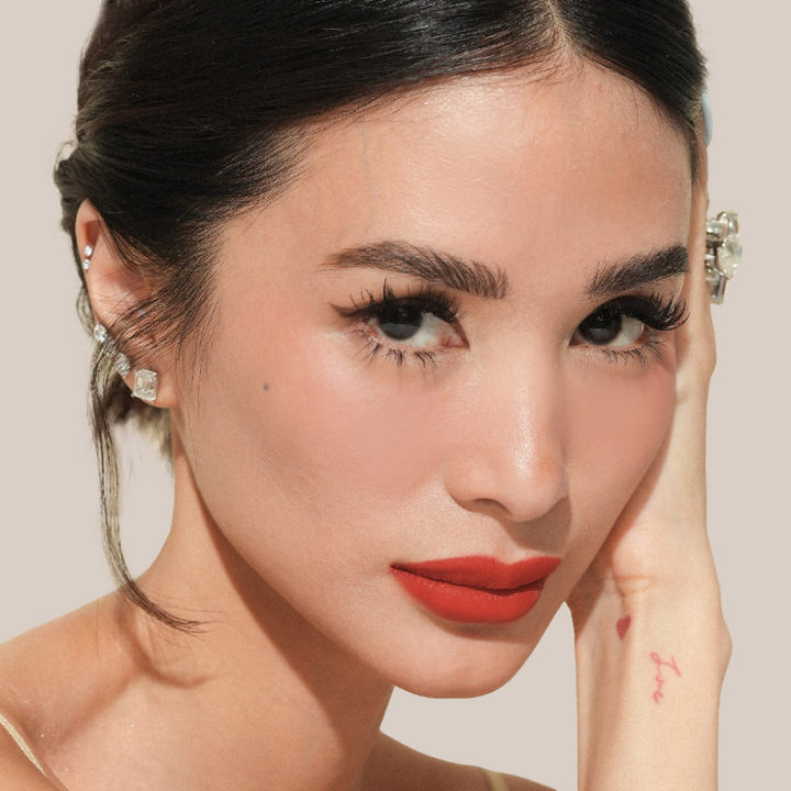 Absidy Beauty Cashmere Kiss Matte Lipstick Heart Evangelista Swatches Lips Arm Swatches Vintage Scarlet