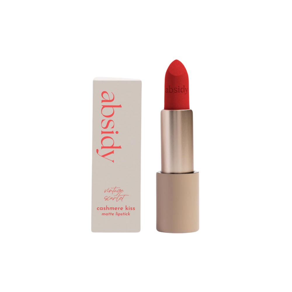 Absidy Beauty Cashmere Kiss Matte Lipstick Heart Evangelista Swatches Lips Arm Swatches Vintage Scarlet
