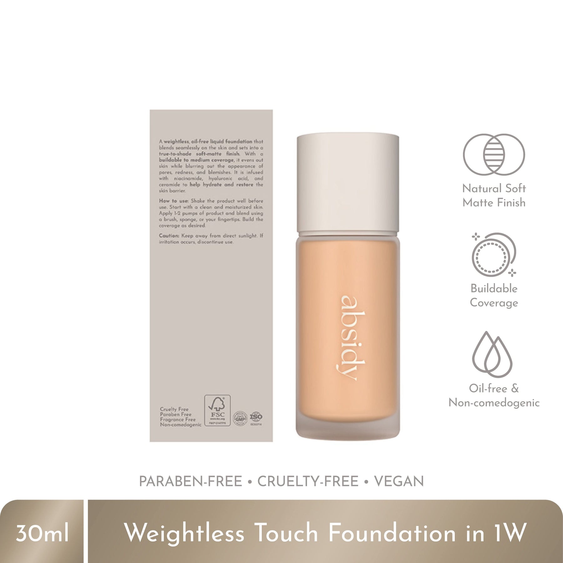 Absidy Absidy Beauty Beauty Base Weightless Touch Foundation – PNY BEAUTY