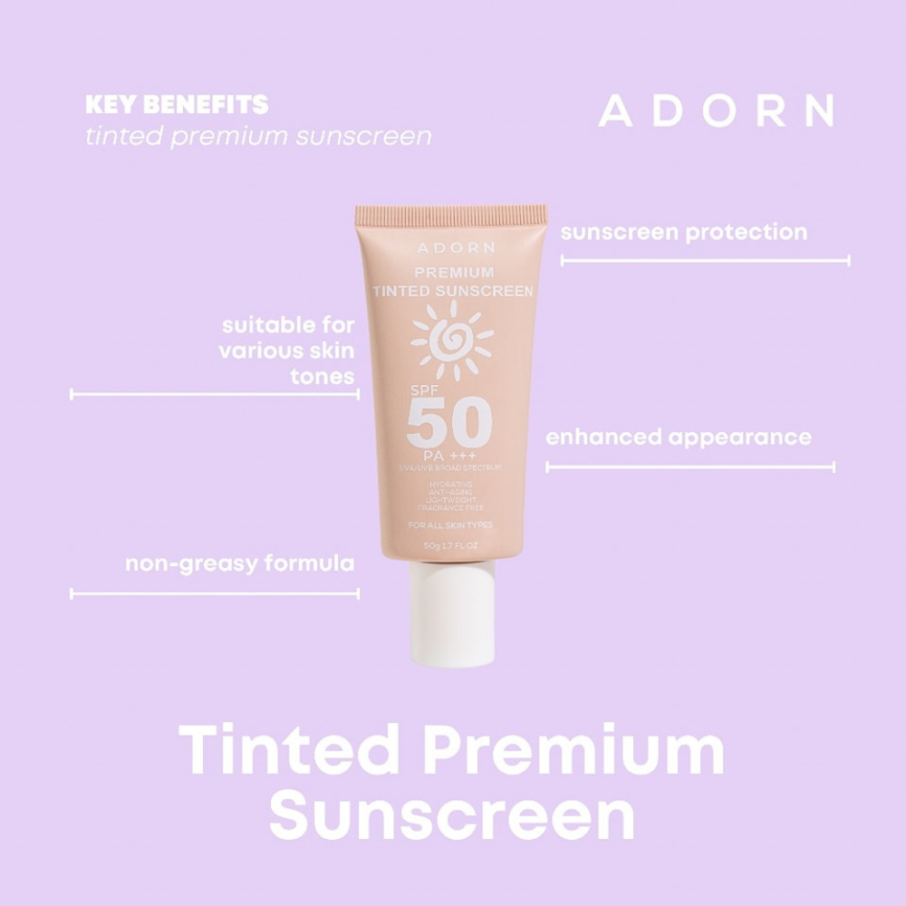 Adorn Premium Tinted Sunscreen Benefits
