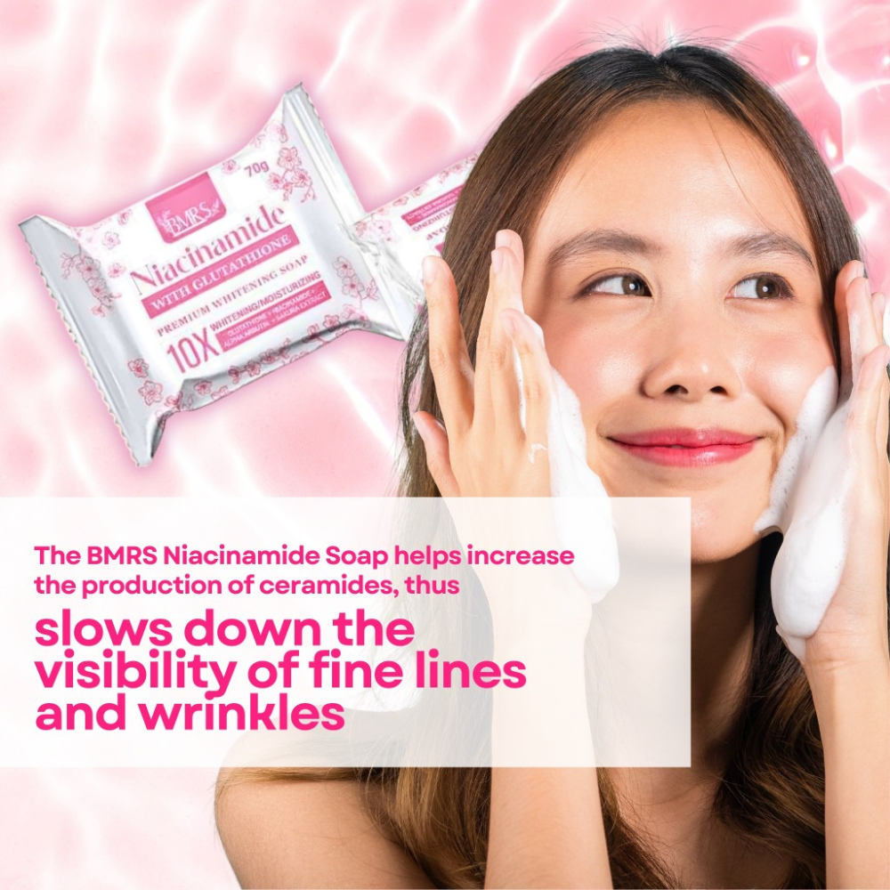 niacinamide with glutathione soap BMRS Beauty Essentials Niacinamide with Glutathione Premium Brightening Soap 70g – PNY BEAUTY niacinamide with glutathione soap BMRS Beauty Essentials Niacinamide with Glutathione Premium Brightening Soap 70g – PNY BEAUTY