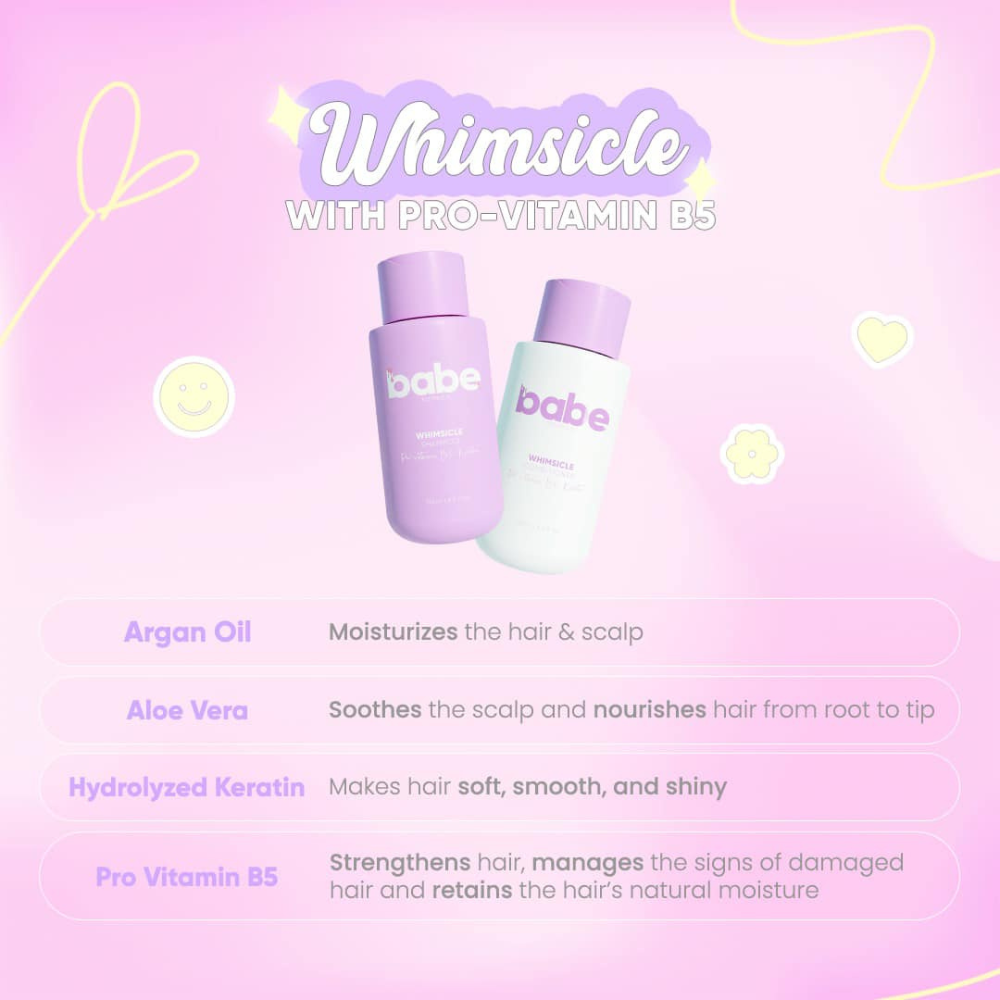 Babe Formula Whimsicle Shampoo and Conditioner - Pro-vitamins B5 + Keratin