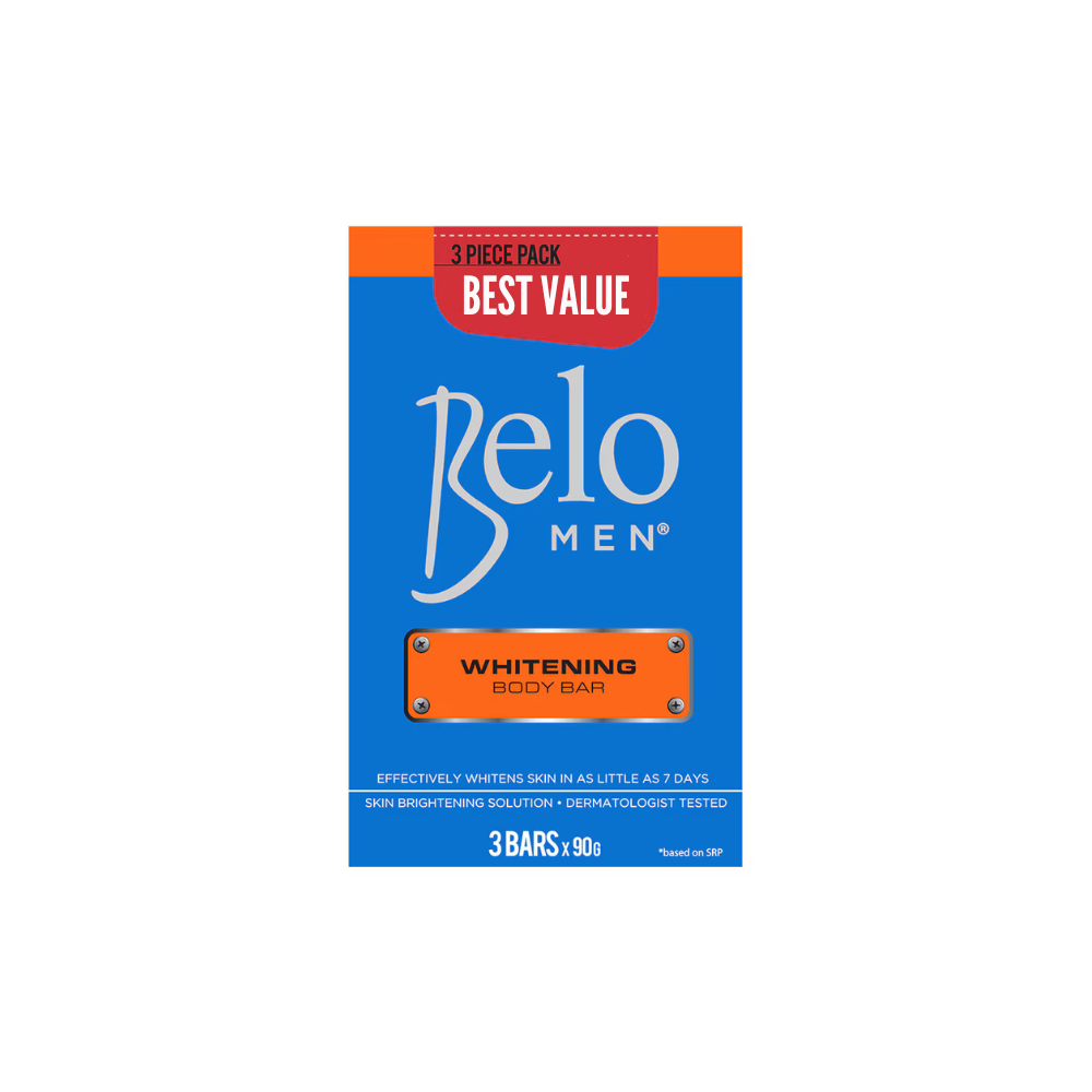 Belo Men Whitening Body Bar packaging on a white background