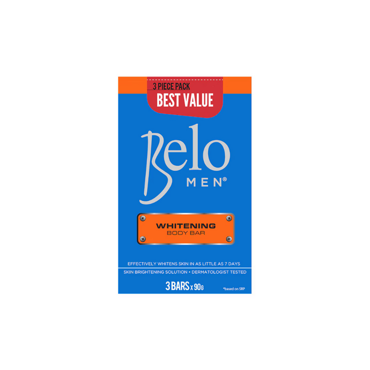 Belo Men Whitening Body Bar packaging on a white background