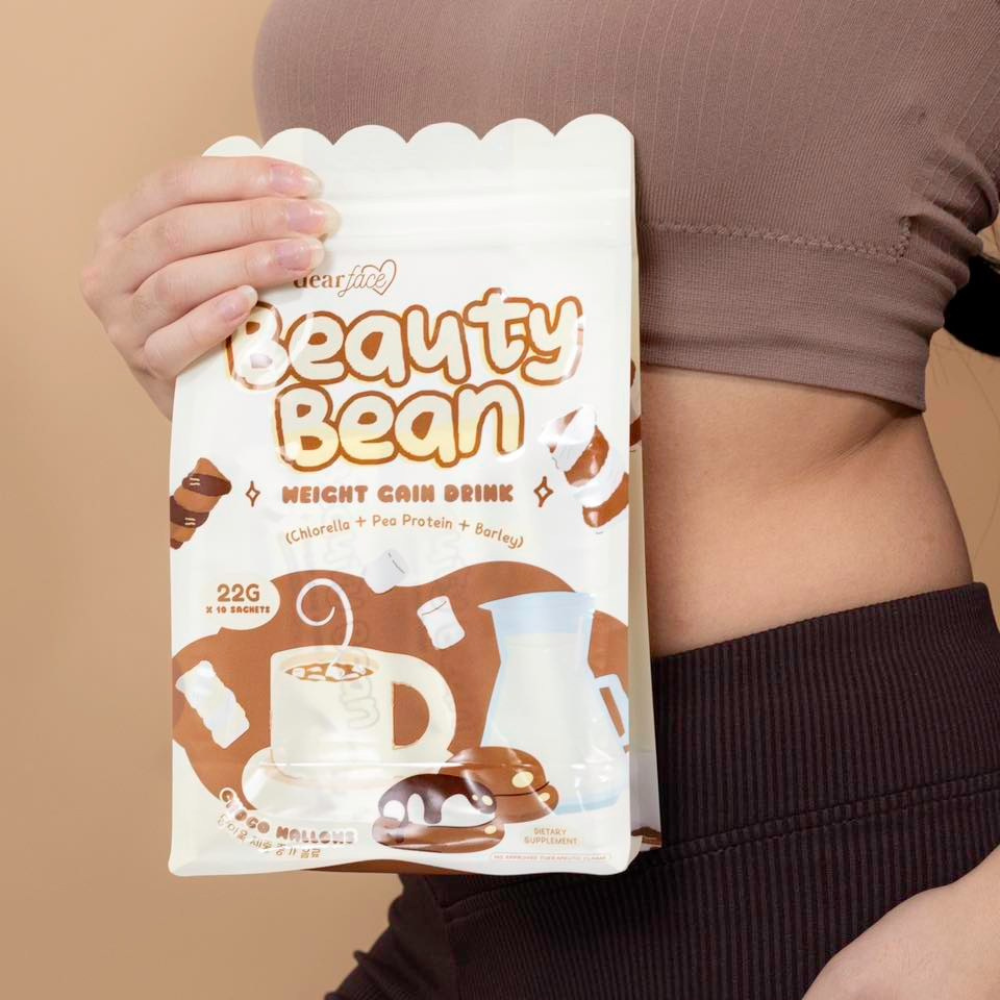 Dear Face Beauty Bean Choco Mallows Weight Gain Drink - Chlorella + Pea Protein + Barley