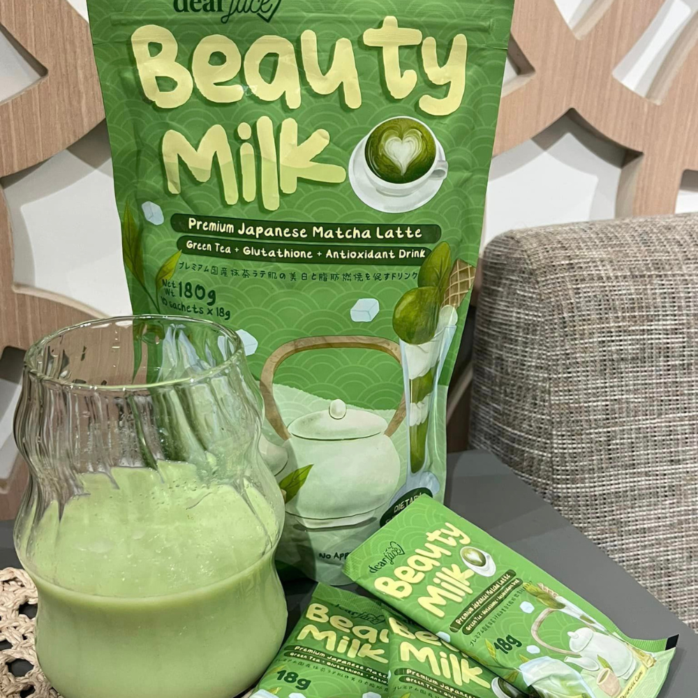 Dear Face Beauty Milk Premium Japanese Matcha Latte - Antioxidant Drink