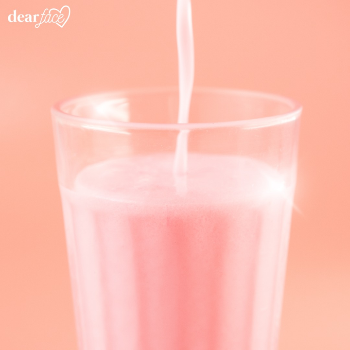Dear Face Beauty Milk Strawberries and Cream - Ashwagandha +Glutathione + Collagen Drink Visual 
