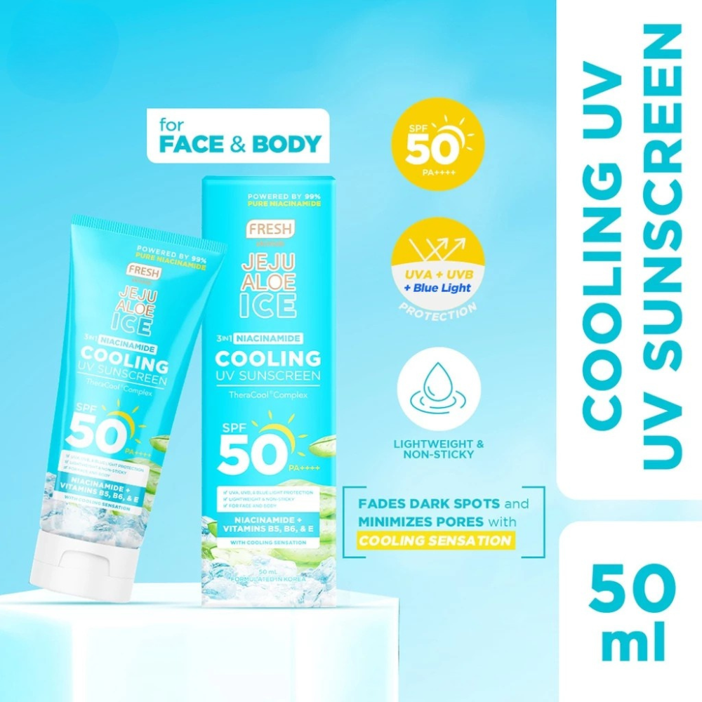 Fresh Philippines Skinlab Jeju Aloe Ice 3 in 1 Niacinamide Cooling UV Sunscreen 50ml